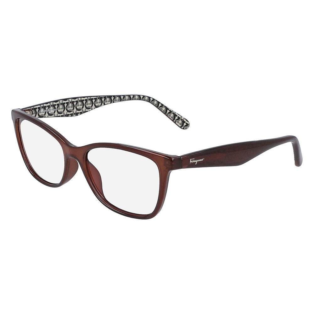 NEW Salvatore Ferragamo SF 2866 210 Crystal Brown Eyeglasses 54/16/140 with Case